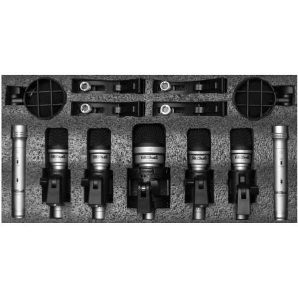 Drum microphone kit pro-mc770 with mics, cables, shock mounts, mic clamps